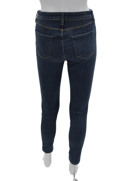 L Agence Womens Ankle Skinny Dark Blue High Rise Jeans Size 27
