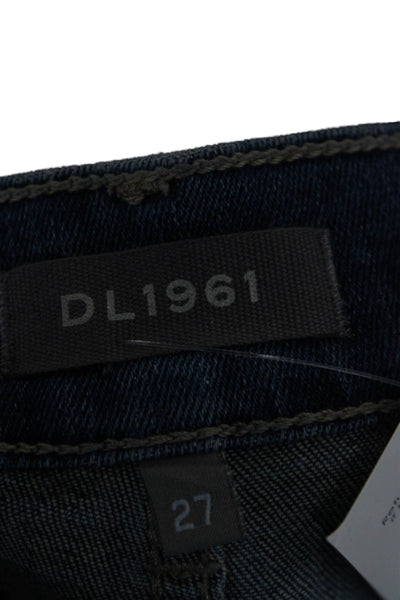 DL1961 Women Cropped Straight Blue High Rise Jeans Size 27