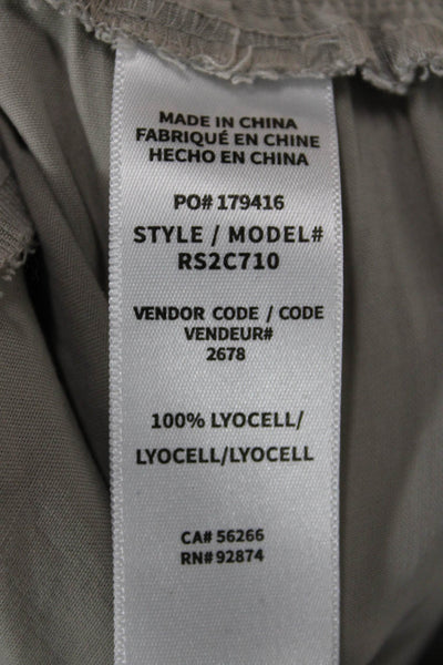Splendid Womens Cropped Jogger Pants Gray Lyocell Drawstring Boho Size S