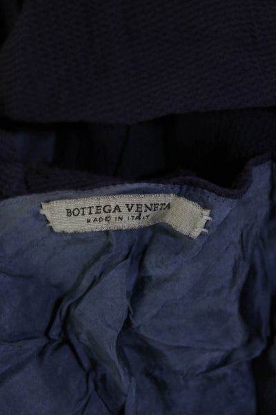 Bottega Veneta Women Maxi Mermaid Silk Full Length Dress Dark Blue Size S