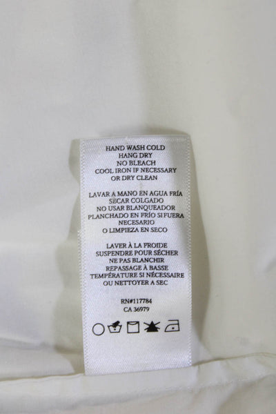 Rails Women Button Up Shirt White Collared Long Sleeve Tencel Size S