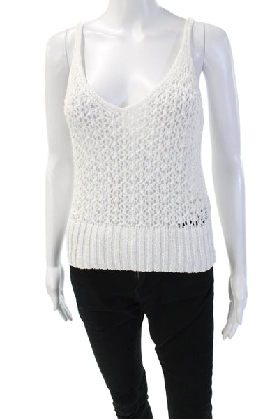 J Crew Womens White V-Neck Spaghetti Strap Camisole Beach Size M
