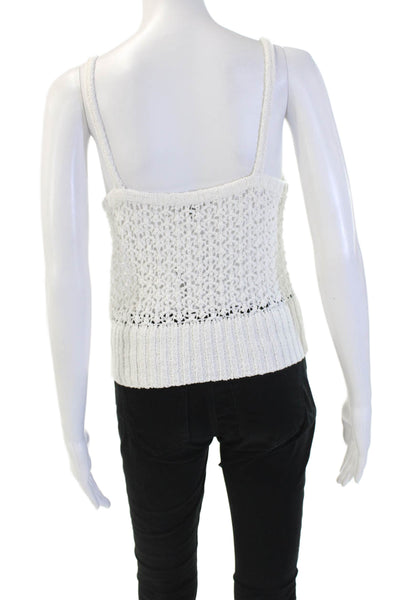 J Crew Womens White V-Neck Spaghetti Strap Camisole Beach Size M