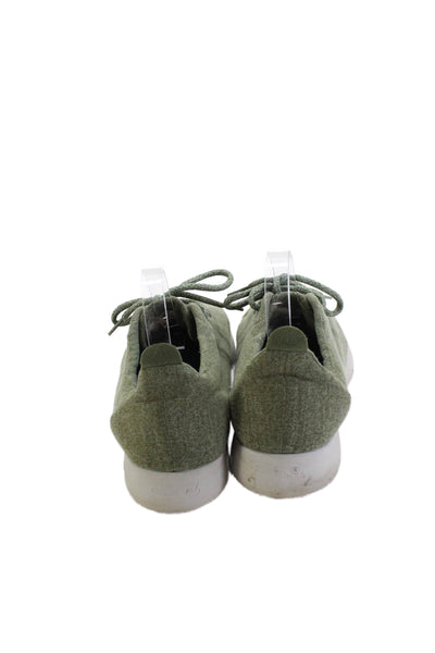 Allbirds Mens Wool Lace Up Athletic Sneakers Olive Green Size 9
