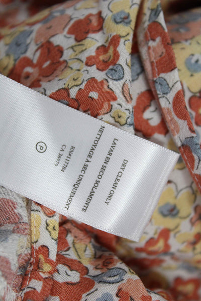 Rails Womens Peasant Skort Orange Floral Rayon Viscose Short Size S