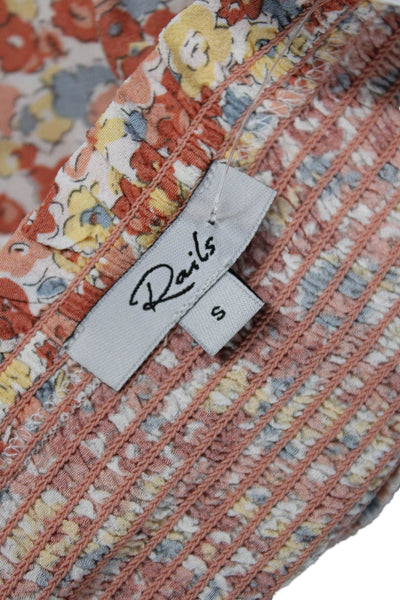 Rails Womens Peasant Skort Orange Floral Rayon Viscose Short Size S