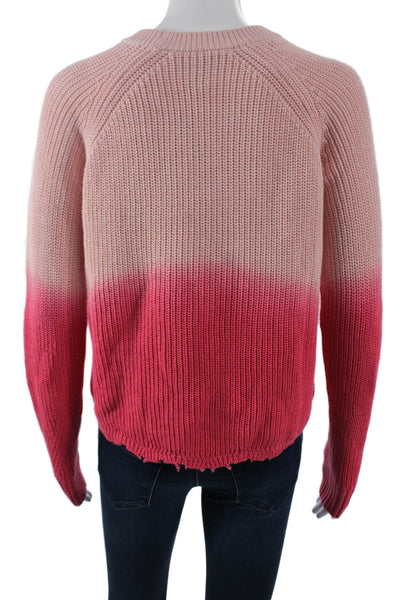Cotton By Autumn Cashmere Unisex Pullover Pink Crew Neck 100% Cotton Size S
