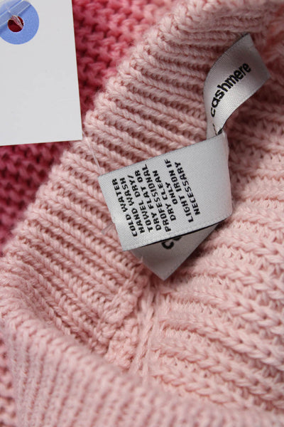 Cotton By Autumn Cashmere Unisex Pullover Pink Crew Neck 100% Cotton Size S