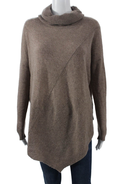 360 Sweater Unisex Pullover Cashmere Turtleneck Brown Long Sleeve Size XS