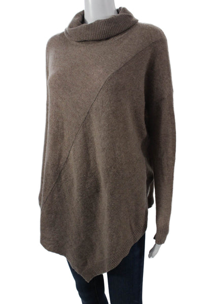 360 Sweater Unisex Pullover Cashmere Turtleneck Brown Long Sleeve Size XS