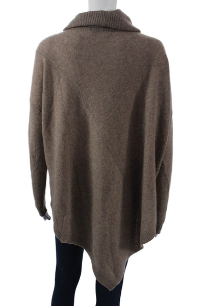 360 Sweater Unisex Pullover Cashmere Turtleneck Brown Long Sleeve Size XS