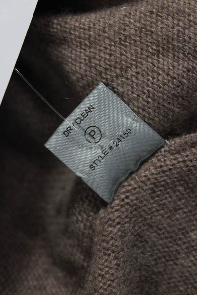 360 Sweater Unisex Pullover Cashmere Turtleneck Brown Long Sleeve Size XS