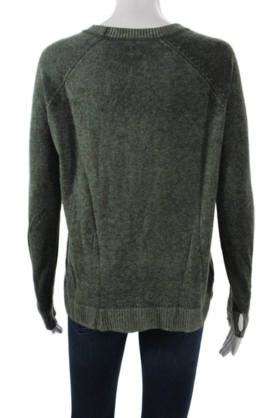 Autumn Cashmere Unisex Dark Gray Camouflage Pullover Crew Neck Size S