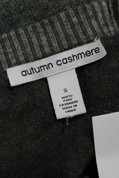 Autumn Cashmere Unisex Dark Gray Camouflage Pullover Crew Neck Size S
