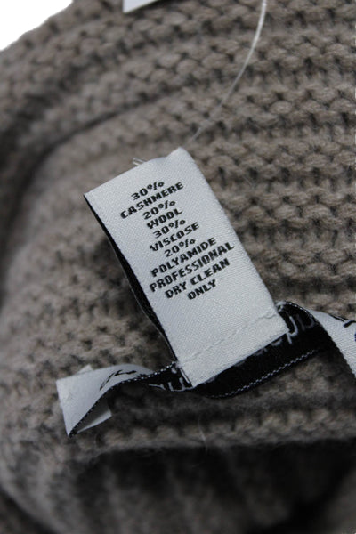 Autumn Cashmere Unisex Pullover Vest Turtleneck Beige Cashmere Blend Size S