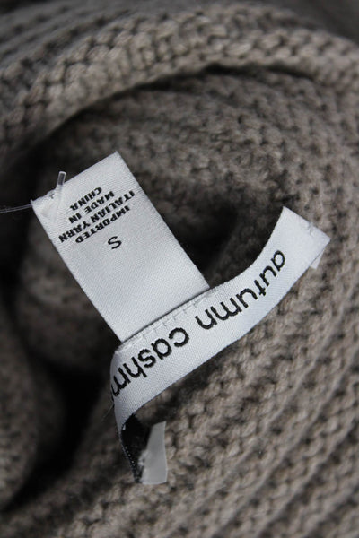 Autumn Cashmere Unisex Pullover Vest Turtleneck Beige Cashmere Blend Size S