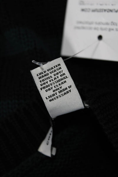 Cotton By Autumn Cashmere Unisex Black Striped Crew Neck Pullover Size XS