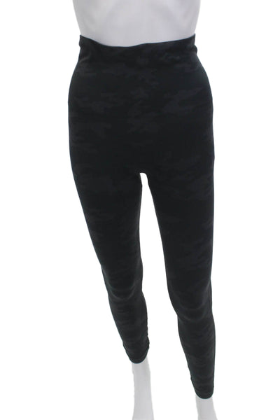 SPANX® Womens Ankle Jeggings Black Camo Nylon Blend Size M