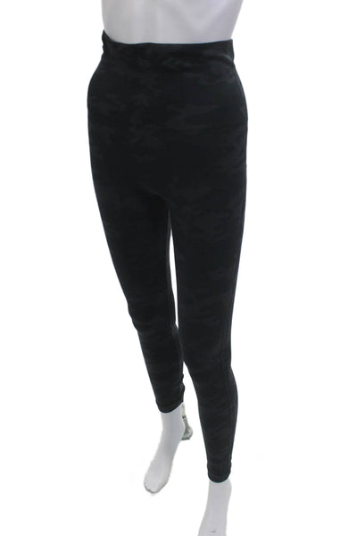 SPANX® Womens Ankle Jeggings Black Camo Nylon Blend Size M