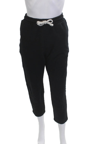 Zara Mens Black Ankle Jogger Sweatpants Cotton Drawstring Size M