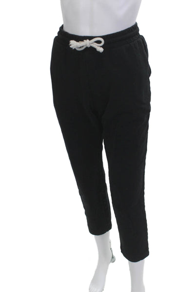 Zara Mens Black Ankle Jogger Sweatpants Cotton Drawstring Size M