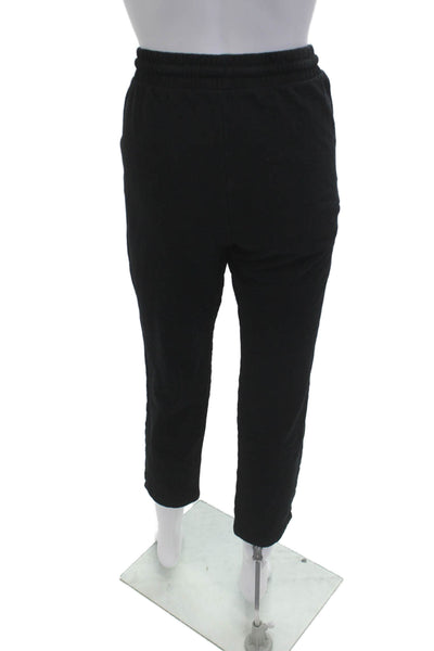 Zara Mens Black Ankle Jogger Sweatpants Cotton Drawstring Size M