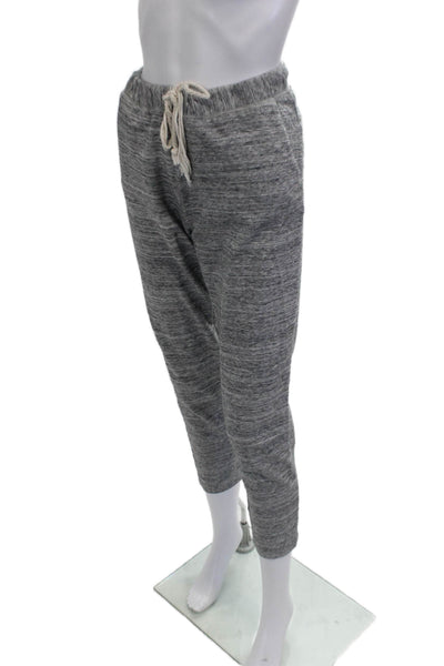 J Crew Mens Ankle Jogger Sweatpants Gray Striped 100% Cotton Size M