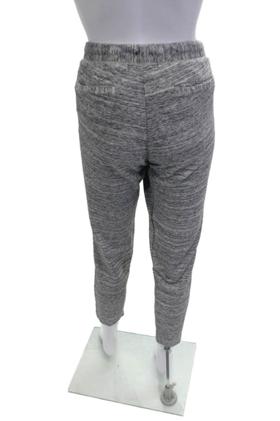 J Crew Mens Ankle Jogger Sweatpants Gray Striped 100% Cotton Size M