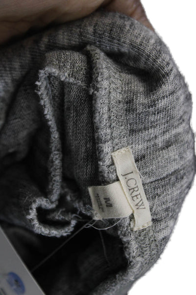 J Crew Mens Ankle Jogger Sweatpants Gray Striped 100% Cotton Size M