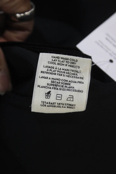 J Brand Womens Shift T-Shirt Dress Black Short Sleeve Knee-Length Size L