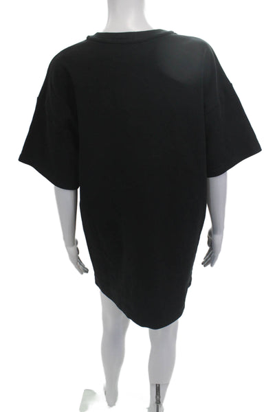 Moschino Couture Women Jersey T-Shirt Black Crew Neck Short Sleeve Size 8