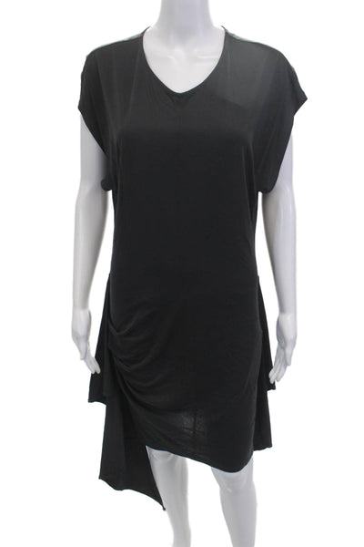Isabel Marant Etoile Women Black T-Shirt Dress Viscose Short Sleeve Size 42