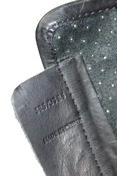 Rag & Bone Womens Side Zip Block Heel Peep Toe Booties Black Leather Size 38.5