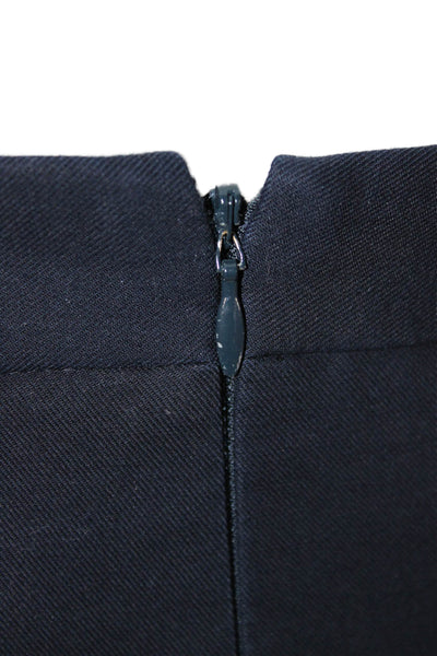 J Crew Women Straight Pencil Skirt Black Cotton Petite Size 2