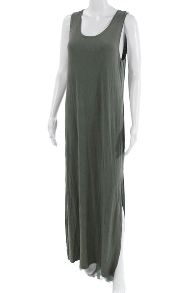 Z Supply Womens Army Green Maxi Tank Dress Sleeveless Size S