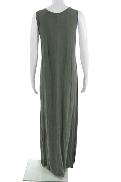 Z Supply Womens Army Green Maxi Tank Dress Sleeveless Size S