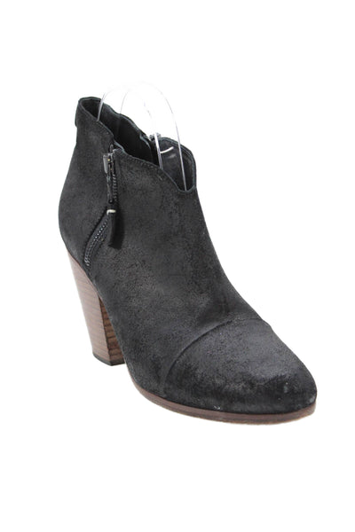 Rag & Bone Womens Leather Ankle Boots Black Size Size 38.5 8.5