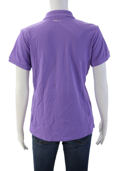 RLX Ralph Lauren Women Basic Purple Collared Short Sleeve Polo Size M