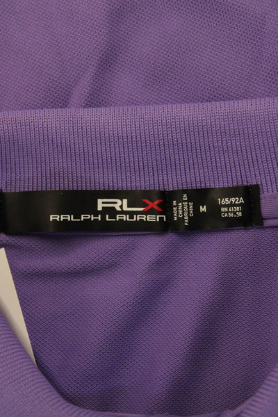 RLX Ralph Lauren Women Basic Purple Collared Short Sleeve Polo Size M