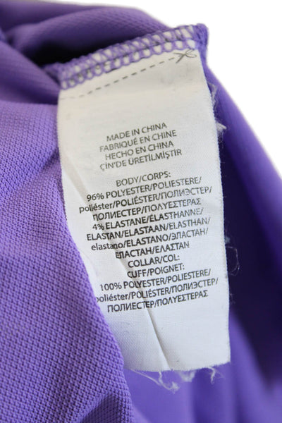 RLX Ralph Lauren Women Basic Purple Collared Short Sleeve Polo Size M