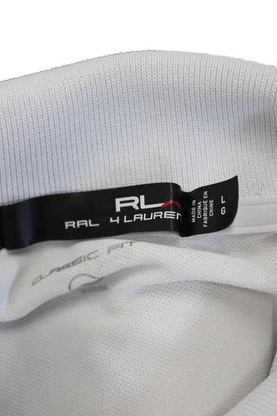 RLX Ralph Lauren Womens Basic Polo Collared Long Sleeve White Size L