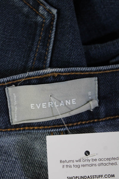 Everlane Mens Skinny Cropped Ankle Dark Blue Jeans Button Size 33