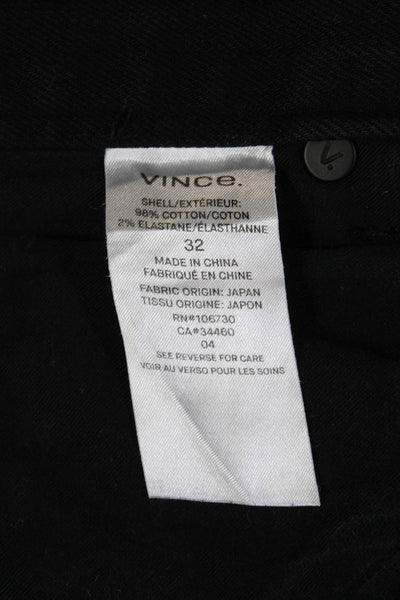 Vince Mens Skinny Tapered Black Jeans Size 32