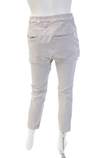 Cotton Citizen Mens Cropped Jogger Pants Beige Drawstring Size M