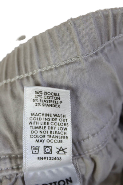 Cotton Citizen Mens Cropped Jogger Pants Beige Drawstring Size M