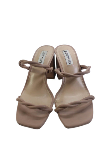 Steve Madden Womens Vegan Leather Slide On Sandals Pink Size 7.5M
