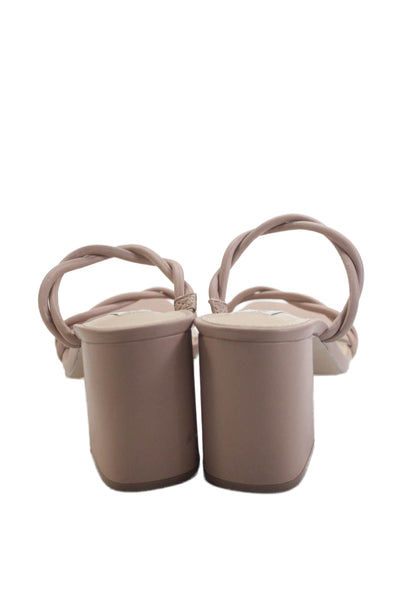 Steve Madden Womens Vegan Leather Slide On Sandals Pink Size 7.5M