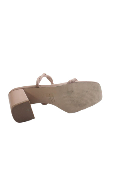 Steve Madden Womens Vegan Leather Slide On Sandals Pink Size 7.5M
