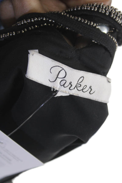 Parker Womens Silk Geometric Camisole Black Sleeveless Designer Size S
