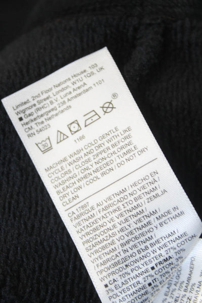 Athleta Womens Tunic Sweatshirt Black Mock Neck Zip Long Sleeve Size S
